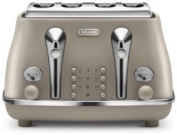 De'Longhi Elements 4 Slice Toaster - Beige.